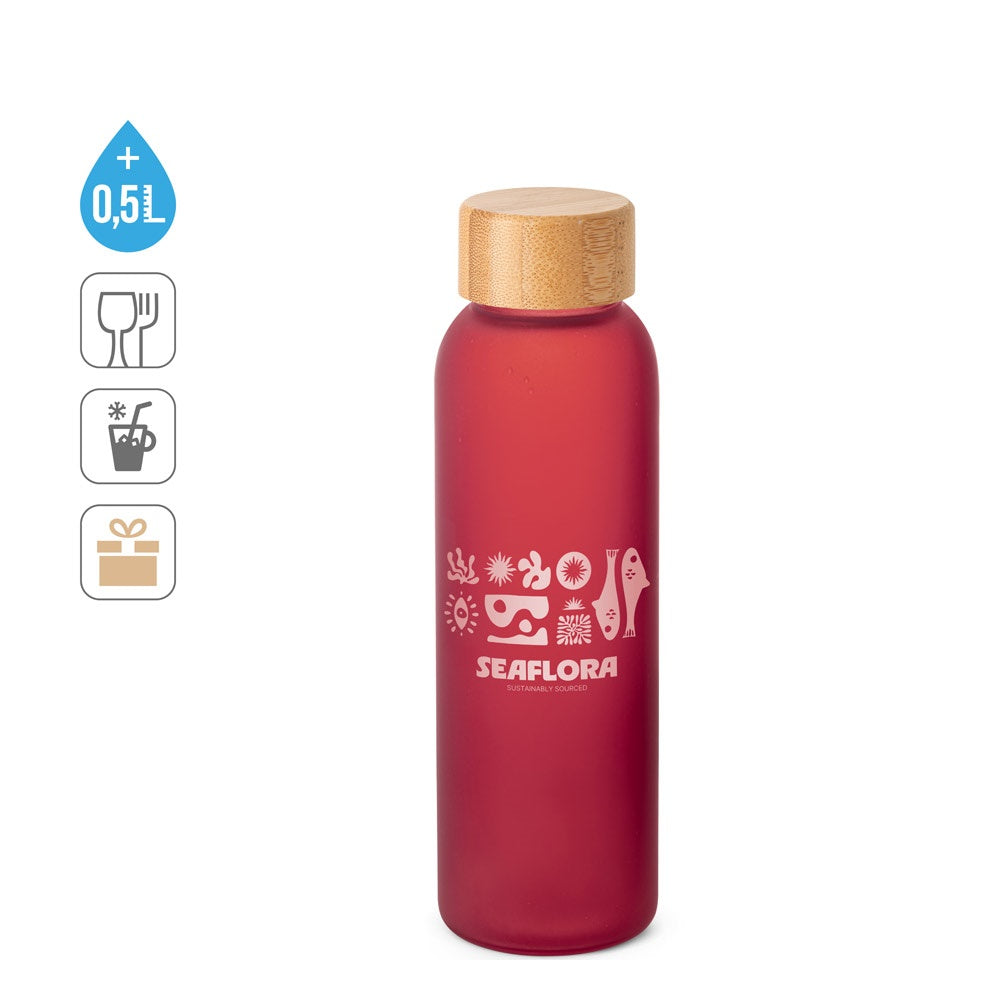 LILLARD GLASS. Trinkflasche aus Mattglas 500ml