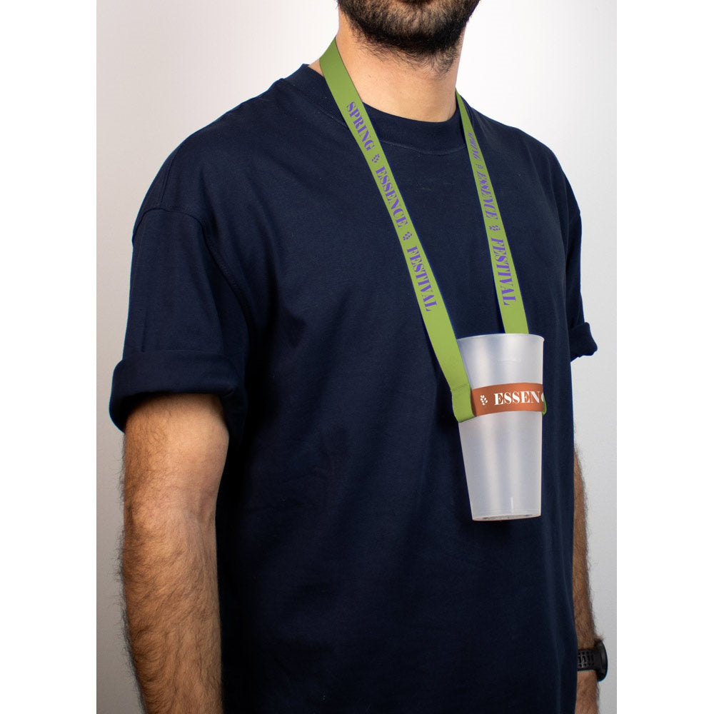 SHEFFIELD. SET Lanyard SUBLIMATION Long II (20 mm) Duo mit Sublimations-Lanyard-Becherhalter – zusätzliche Ansicht