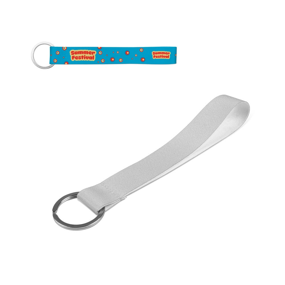 SLOUGH. SET Lanyard SUBLIMATION Short II (20 mm) aus recyceltem Polyester (100% rPET) mit Ø 32 mm Ring
