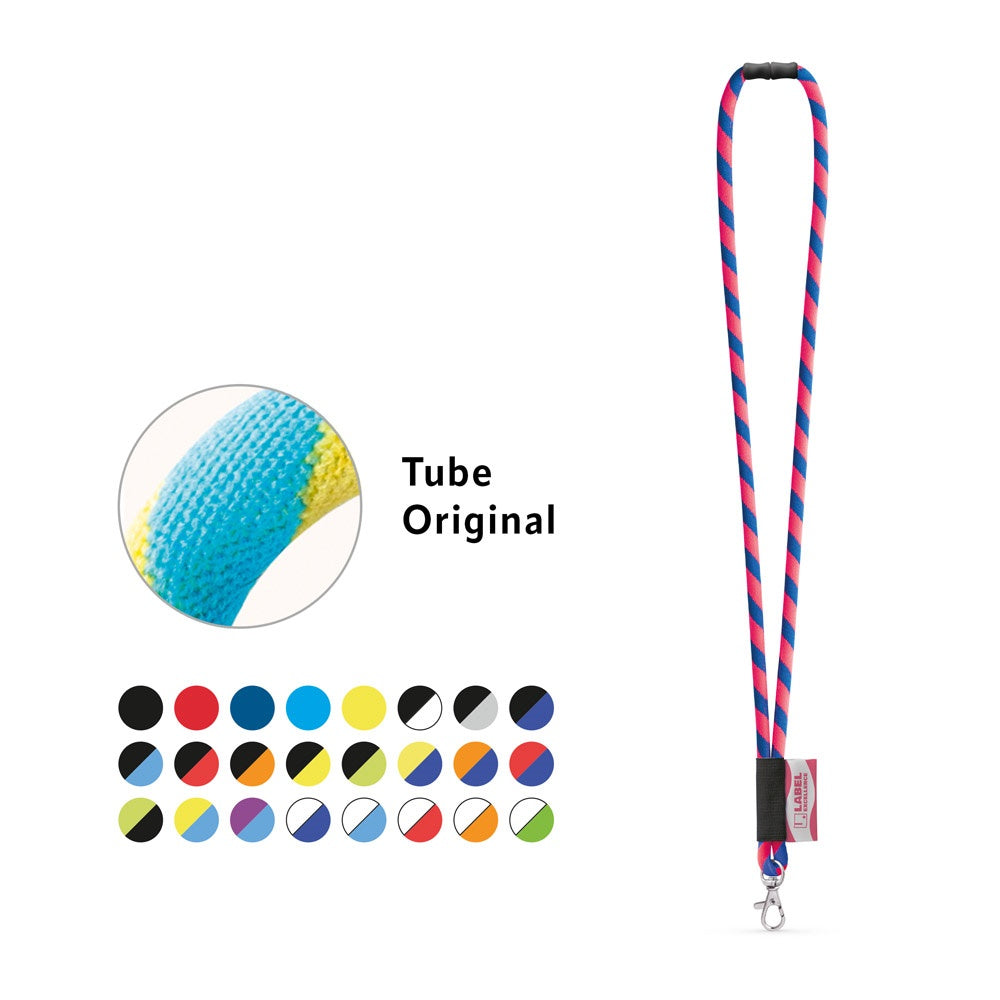 WISBECH. SET Lanyard TUBE Long (Ø 7 mm) mit 9 mm Schnappkarabiner und Ø 7 mm Sicherheitsverschluss