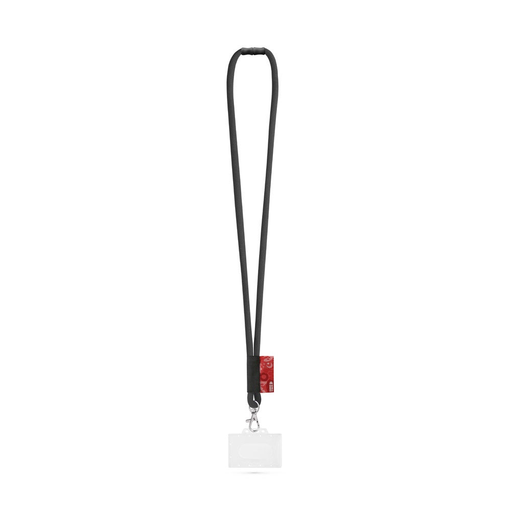 WATFORD. SET Lanyard TUBE Long (Ø 7 mm) mit 9 mm Auslösekarabiner, Ø 7 mm Sicherheitsverschluss und 91 x 68 mm starrem Ausweis-/Kartenhalter – zusätzliche Ansicht
