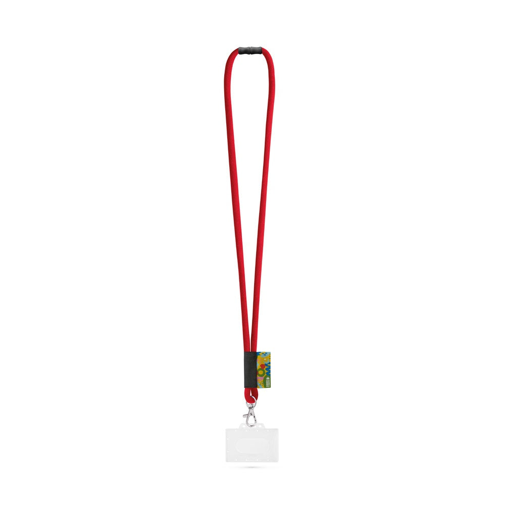WATFORD. SET Lanyard TUBE Long (Ø 7 mm) mit 9 mm Auslösekarabiner, Ø 7 mm Sicherheitsverschluss und 91 x 68 mm starrem Ausweis-/Kartenhalter – zusätzliche Ansicht