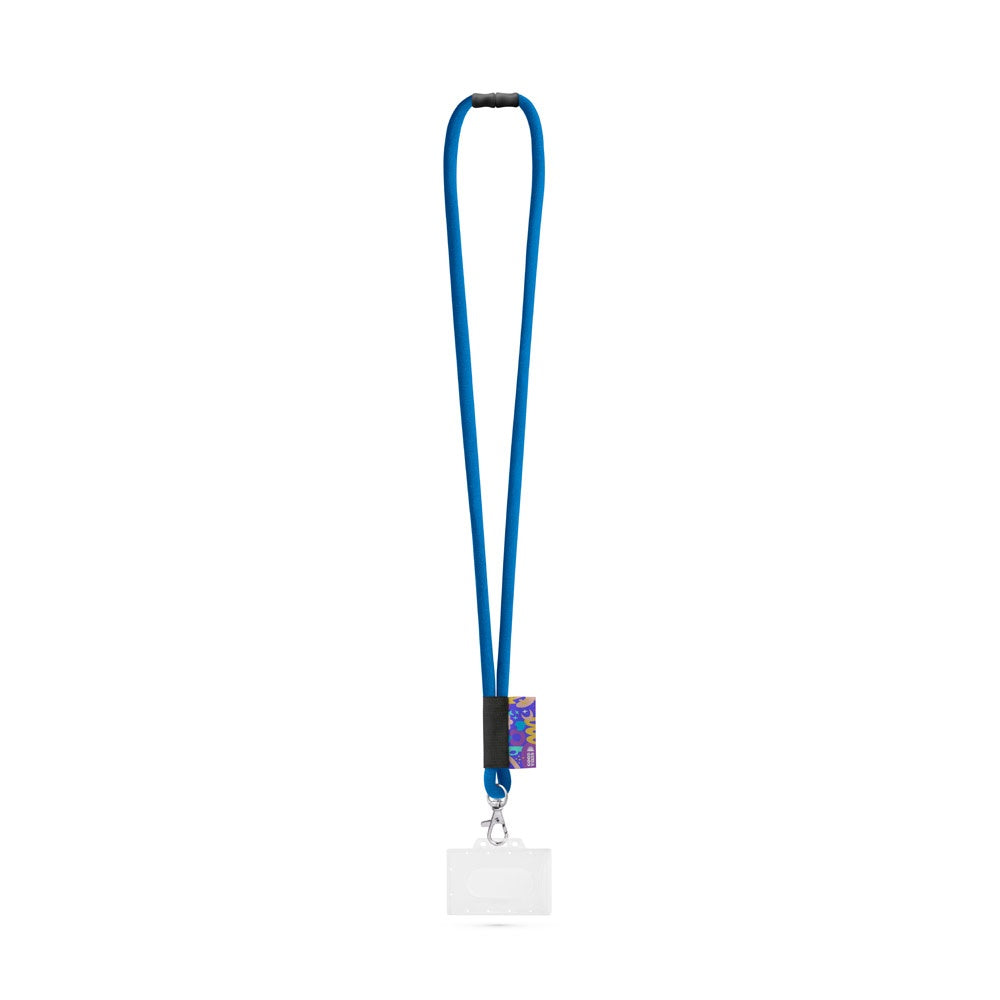 WATFORD. SET Lanyard TUBE Long (Ø 7 mm) mit 9 mm Auslösekarabiner, Ø 7 mm Sicherheitsverschluss und 91 x 68 mm starrem Ausweis-/Kartenhalter – zusätzliche Ansicht