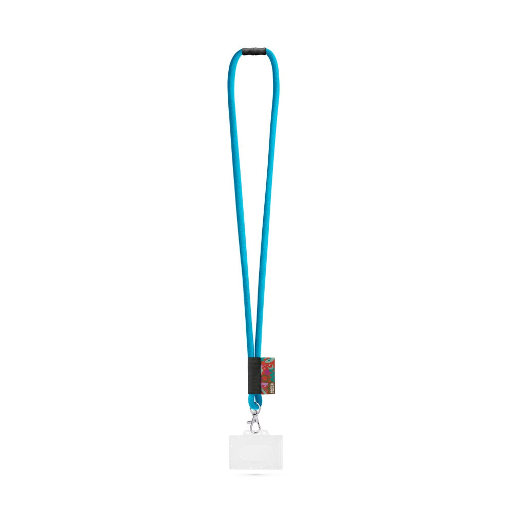 WATFORD. SET Lanyard TUBE Long (Ø 7 mm) mit 9 mm Auslösekarabiner, Ø 7 mm Sicherheitsverschluss und 91 x 68 mm starrem Ausweis-/Kartenhalter – zusätzliche Ansicht