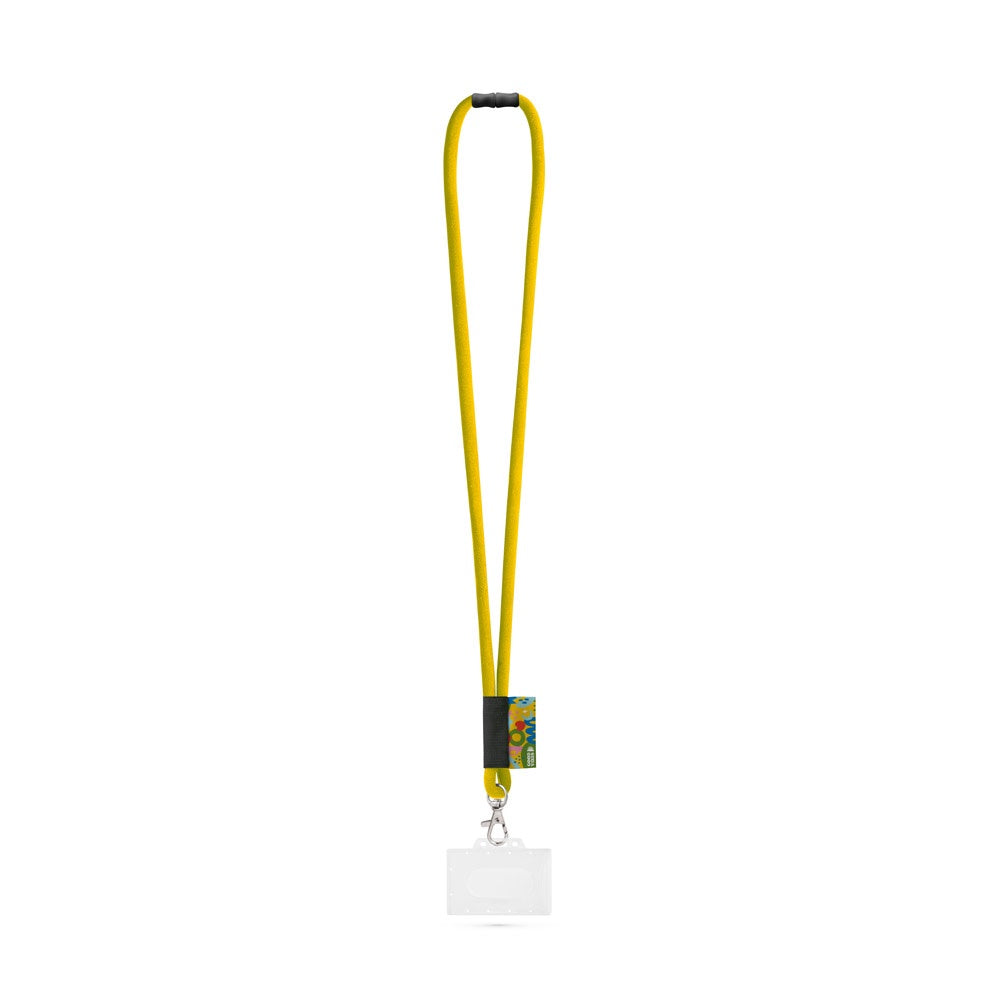 WATFORD. SET Lanyard TUBE Long (Ø 7 mm) mit 9 mm Auslösekarabiner, Ø 7 mm Sicherheitsverschluss und 91 x 68 mm starrem Ausweis-/Kartenhalter – zusätzliche Ansicht