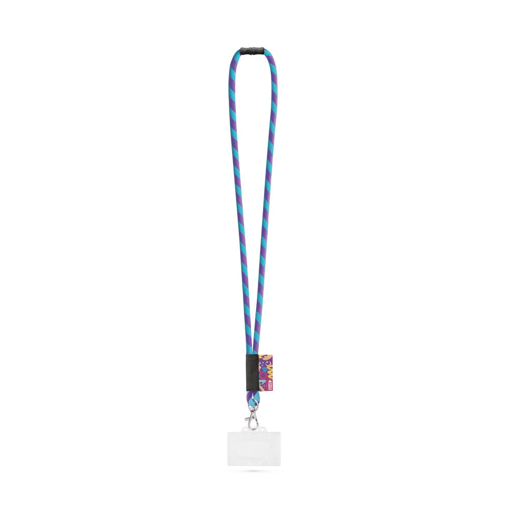 WATFORD. SET Lanyard TUBE Long (Ø 7 mm) mit 9 mm Auslösekarabiner, Ø 7 mm Sicherheitsverschluss und 91 x 68 mm starrem Ausweis-/Kartenhalter
