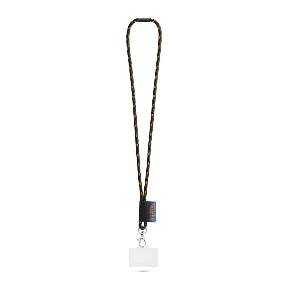 BRIDPORT. SET Lanyard NAUTIC Long (Ø 7 mm) mit 9 mm Auslösekarabiner, Ø 7 mm Sicherheitsverschluss und 91 x 68 mm starrem Ausweis-/Kartenhalter – zusätzliche Ansicht