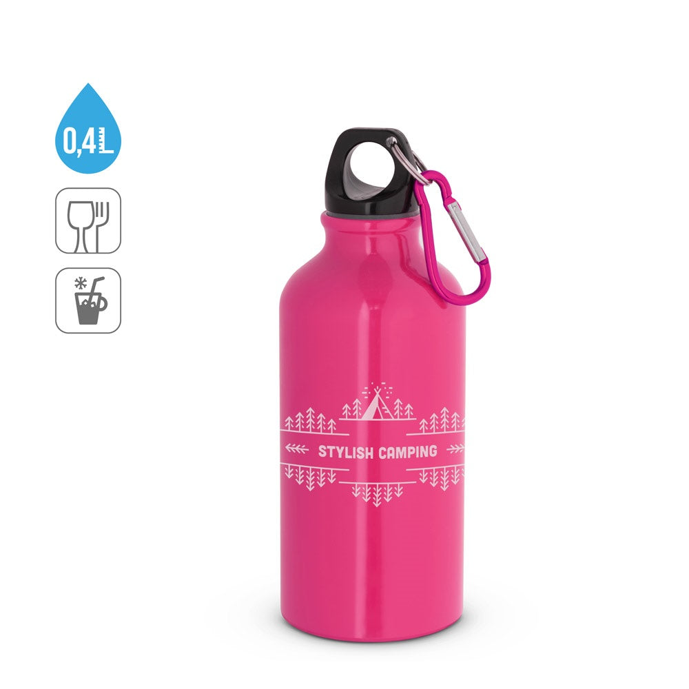 LANDSCAPE S. Aluminium-Sportflasche mit Karabiner 400 ml