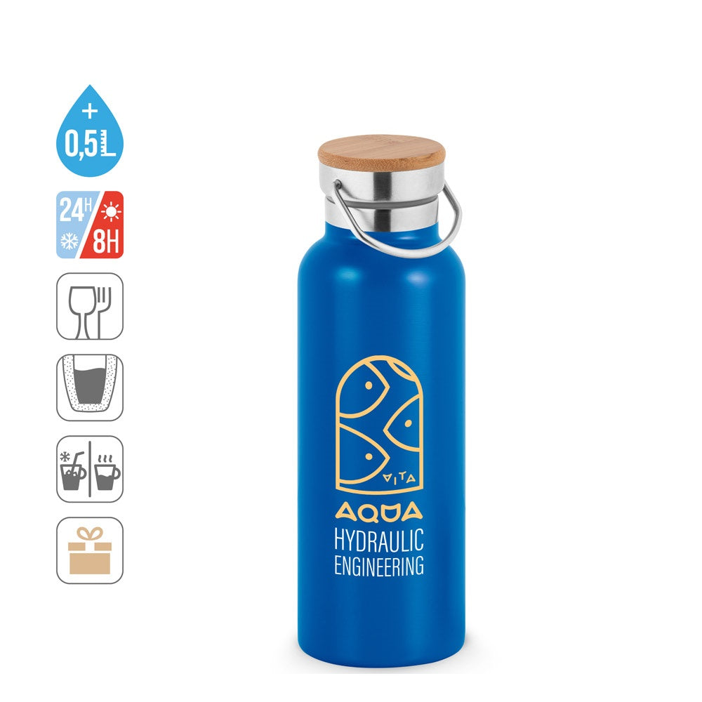 RAGNAR. Trinkflasche aus Edelstahl (36% recycelt) (570 mL), doppelwandig und vakuumisoliert
