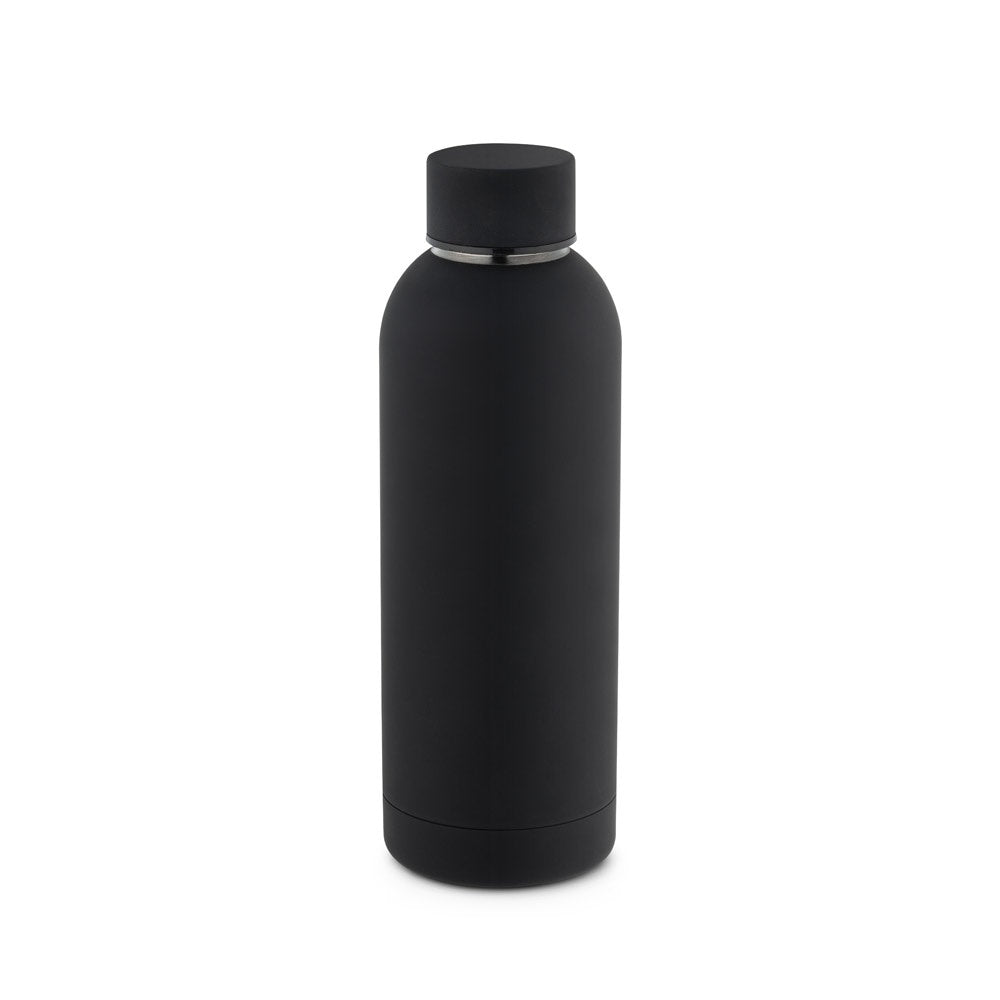 ODIN. Trinkflasche aus Edelstahl (36% recycelt) (550 mL) mit gummierter Oberfläche – zusätzliche Ansicht