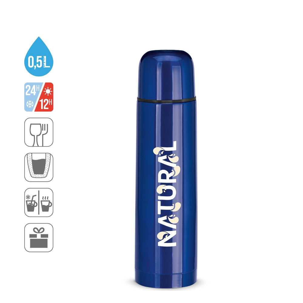 LUKA. Thermosflasche aus Edelstahl mit 500 ml Fassungsvermögen
