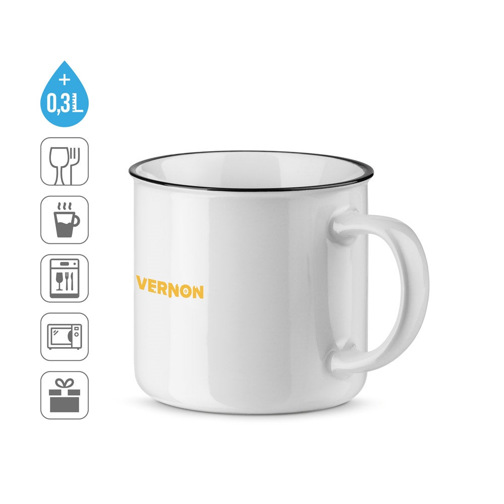 VERNON WHITE. Tasse aus Keramik 340 mL