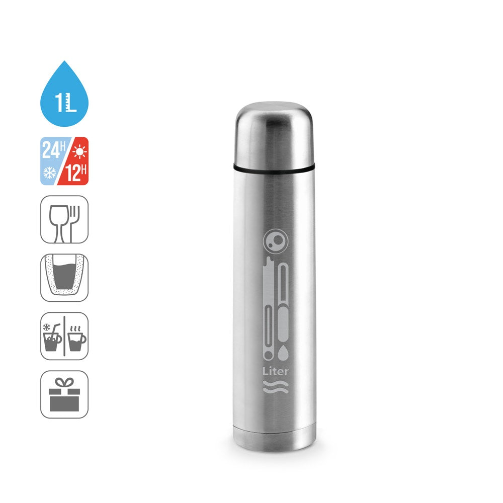 LITER. Thermosflasche aus Edelstahl 1000 ml