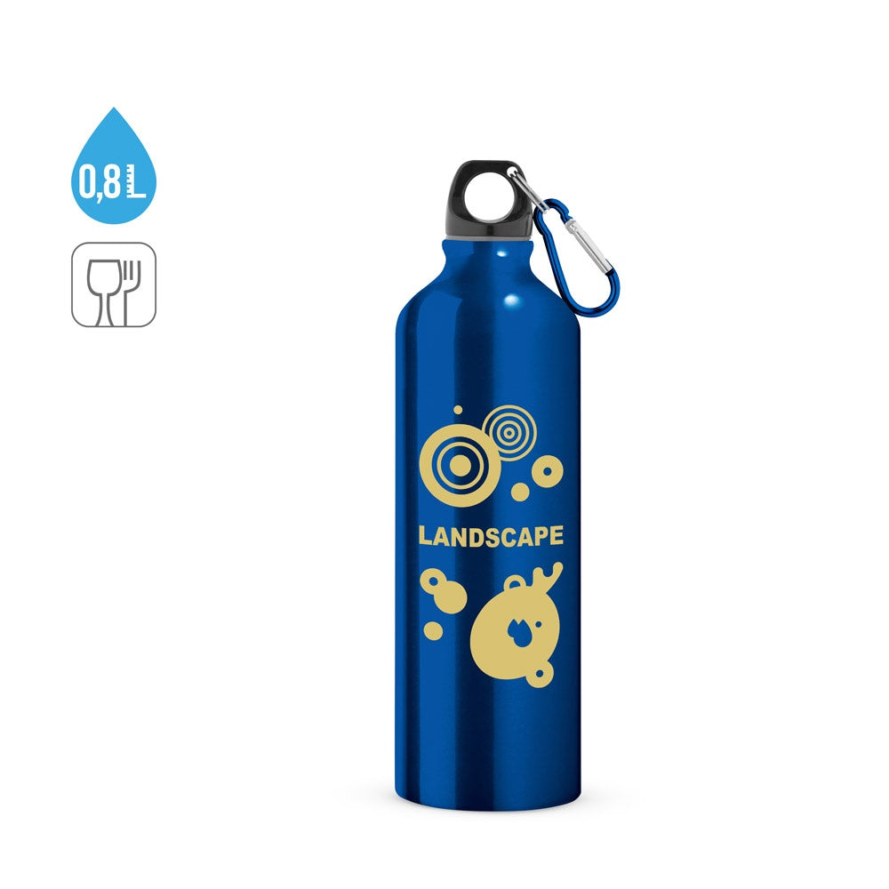 LANDSCAPE L. Aluminium-Sportflasche mit Karabiner 800 ml