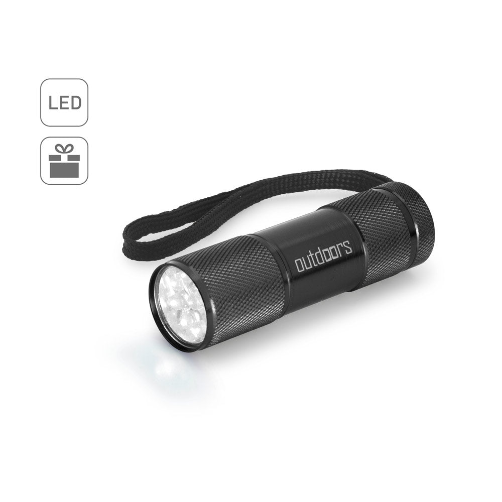 FLASHY. Taschenlampe aus Aluminium mit 9-LEDs