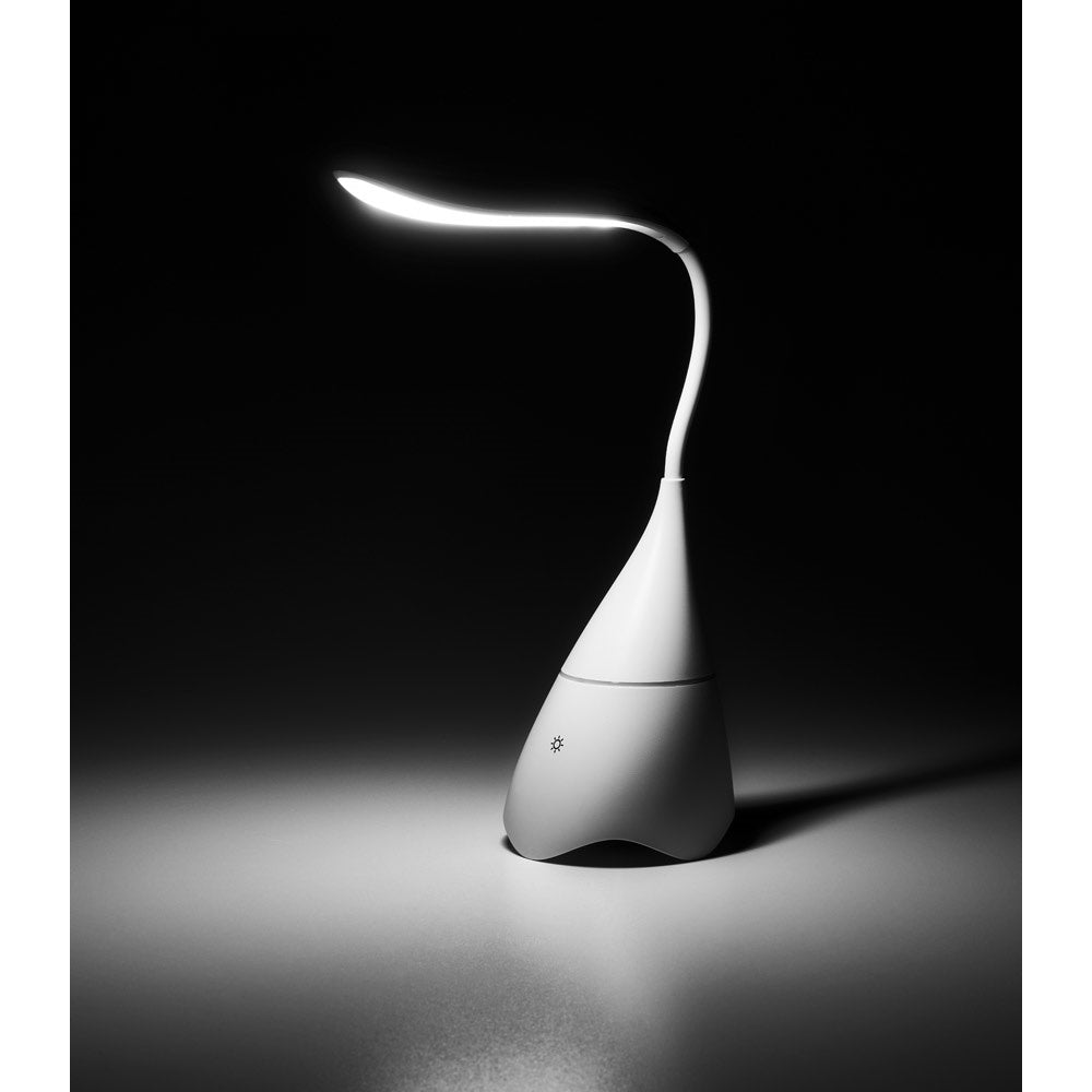 GRAHAME. Tragbare Schreibtischlampe mit Lautsprecher und 5 Stunden Akkulaufzeit aus Recyceltes ABS (100% rABS) – zusätzliche Ansicht