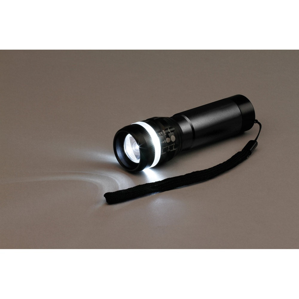 ZOOMIN. Taschenlampe aus Aluminium mit Zoomfunktion und 3 Lichtmodi – zusätzliche Ansicht