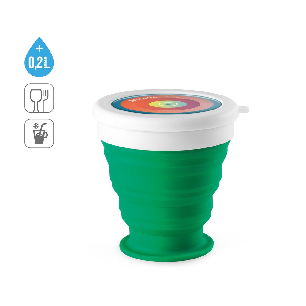 ASTRADA. faltbarer Reisebecher aus Silikon und PP 250 ml