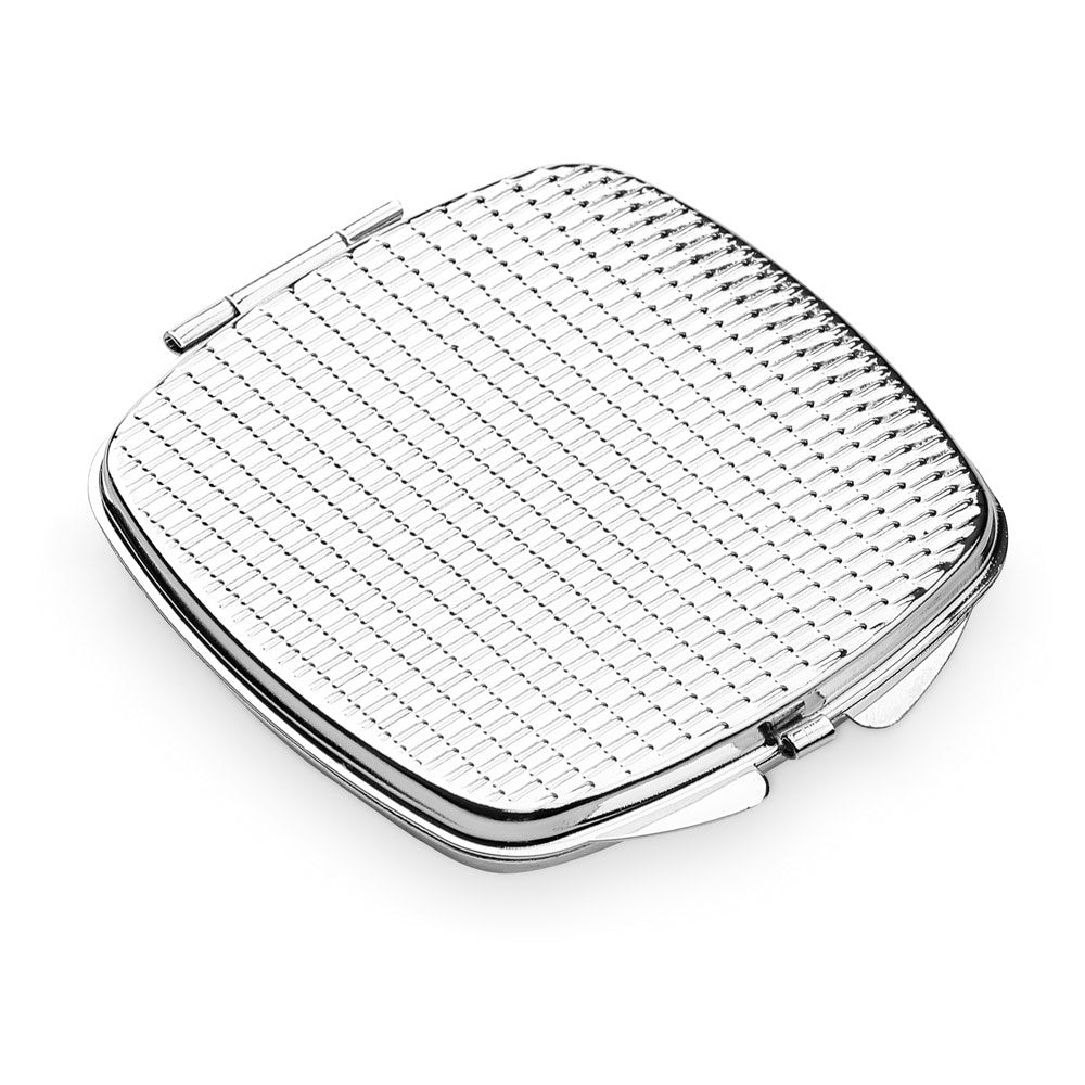 SHIMMER. Doppelter Taschenspiegel aus Metall – zusätzliche Ansicht