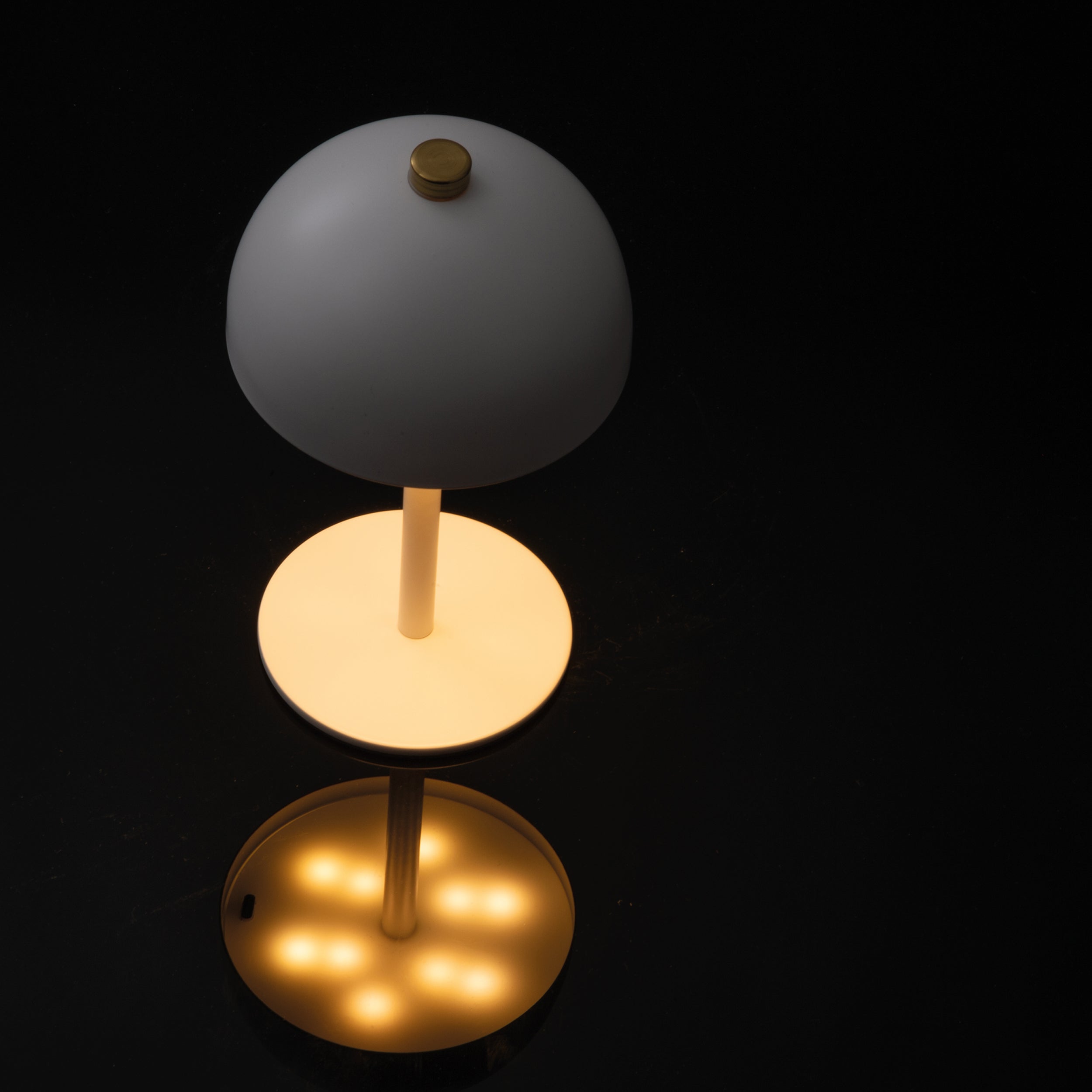 Tischlampe aus Edelstahl mit Akku CODY