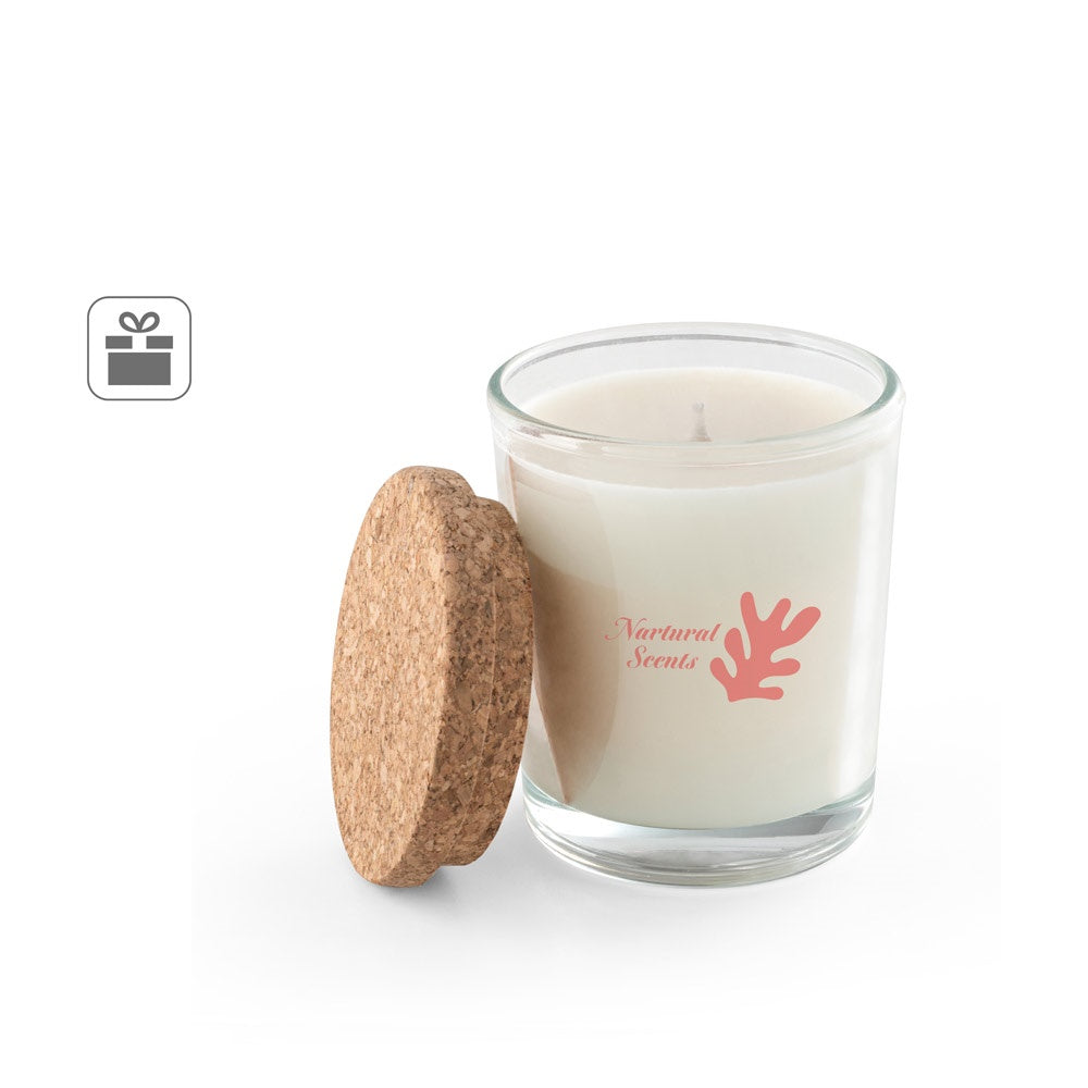 ZEN 80. Aromatische Kerze in einem Glasbecher mit Korkdeckel 80 g