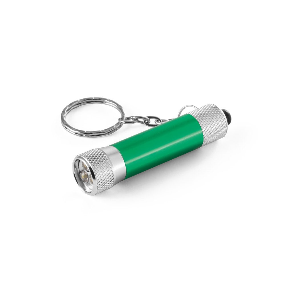 RE-LERGAN. Schlüsselanhänger aus Aluminium (92% recycelt) mit 3-Licht-LED-Taschenlampe – zusätzliche Ansicht