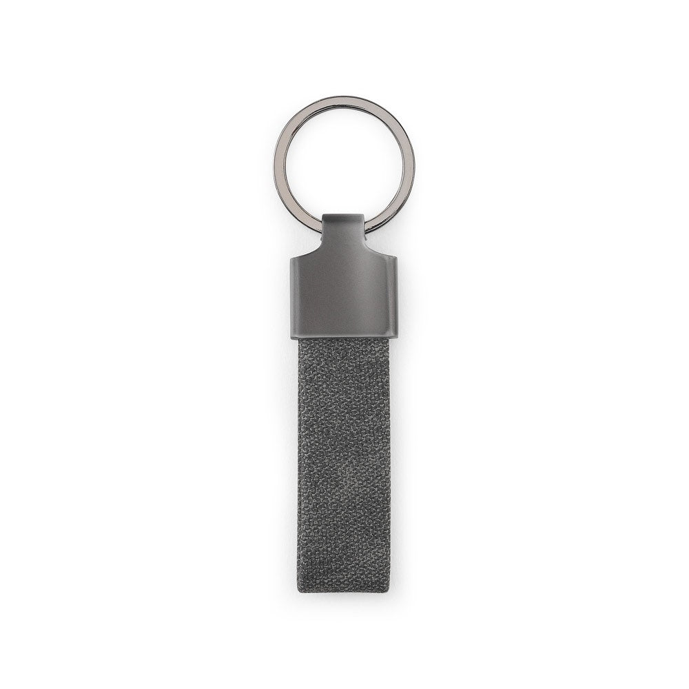 VAUGHN. Set bestehend aus einem Kartenhalter und einem Schlüsselhalter, beide aus Metall und recyceltem Polyester (30% rPET) – zusätzliche Ansicht