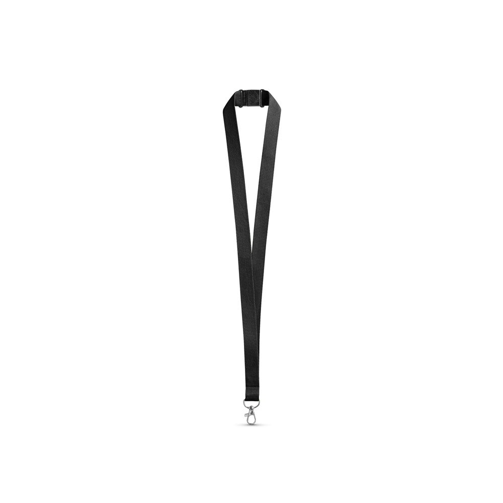 LEEDS. Lanyard aus Polyester mit Sicherheitsverschluss – zusätzliche Ansicht