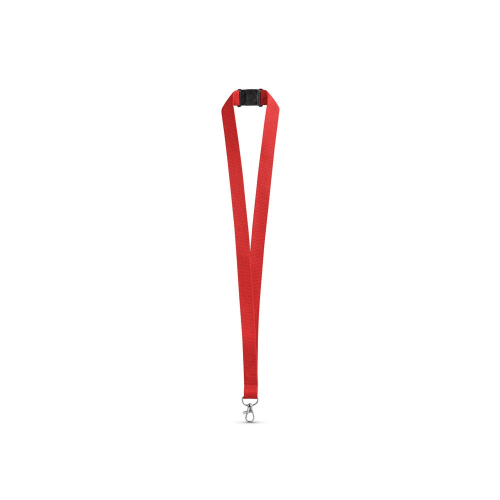 LEEDS. Lanyard aus Polyester mit Sicherheitsverschluss – zusätzliche Ansicht
