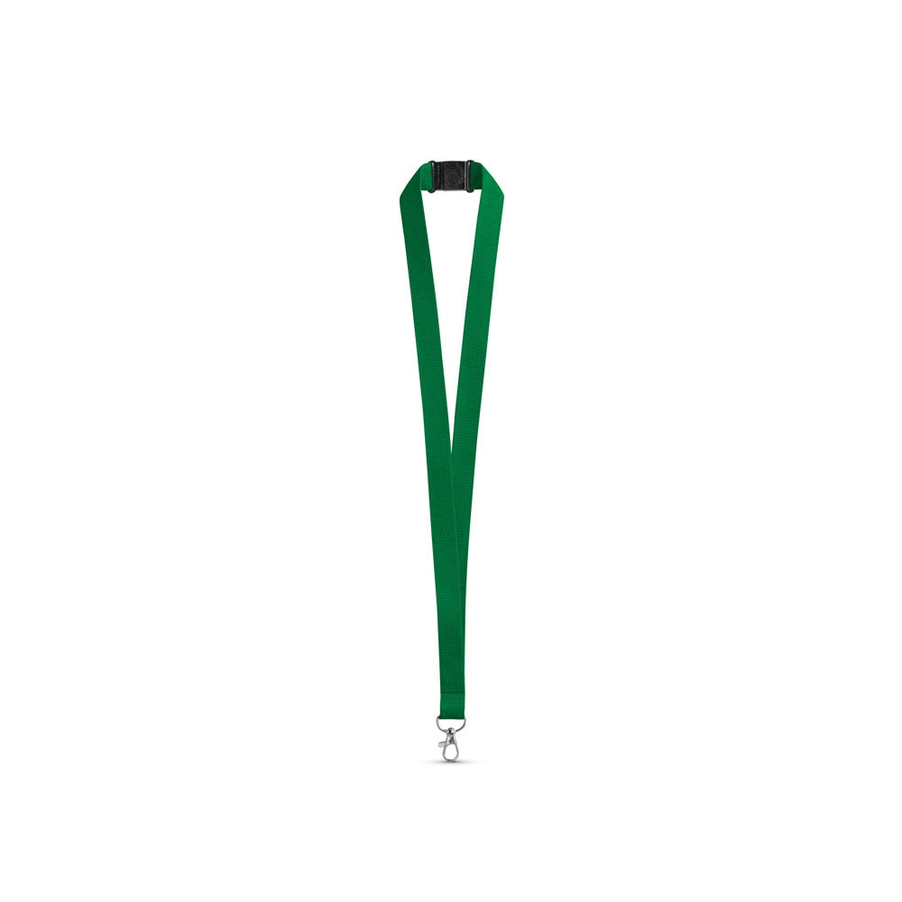 LEEDS. Lanyard aus Polyester mit Sicherheitsverschluss – zusätzliche Ansicht