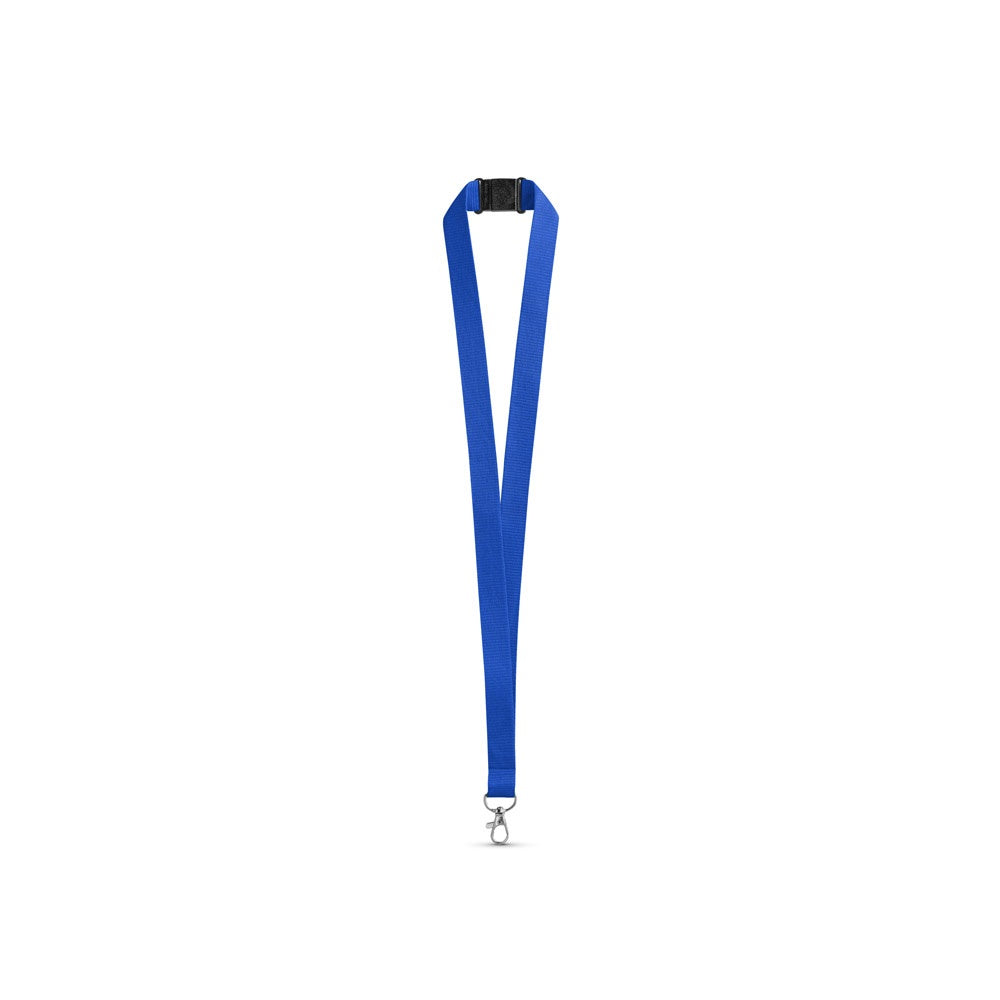 LEEDS. Lanyard aus Polyester mit Sicherheitsverschluss