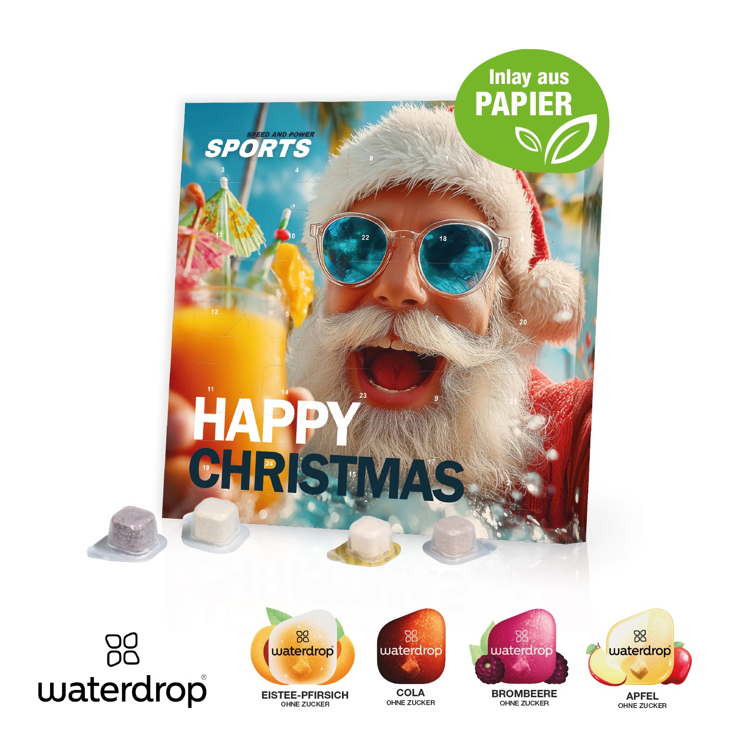 waterdrop Tisch-Adventskalender – Produktansicht