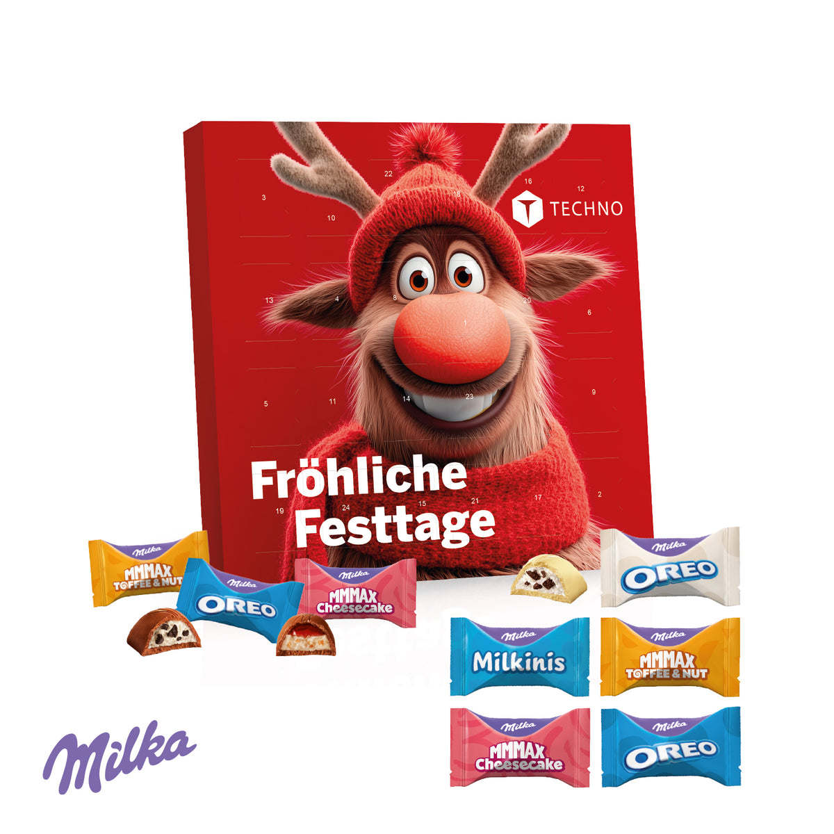 Tisch-Adventskalender mit Milka Favourites
