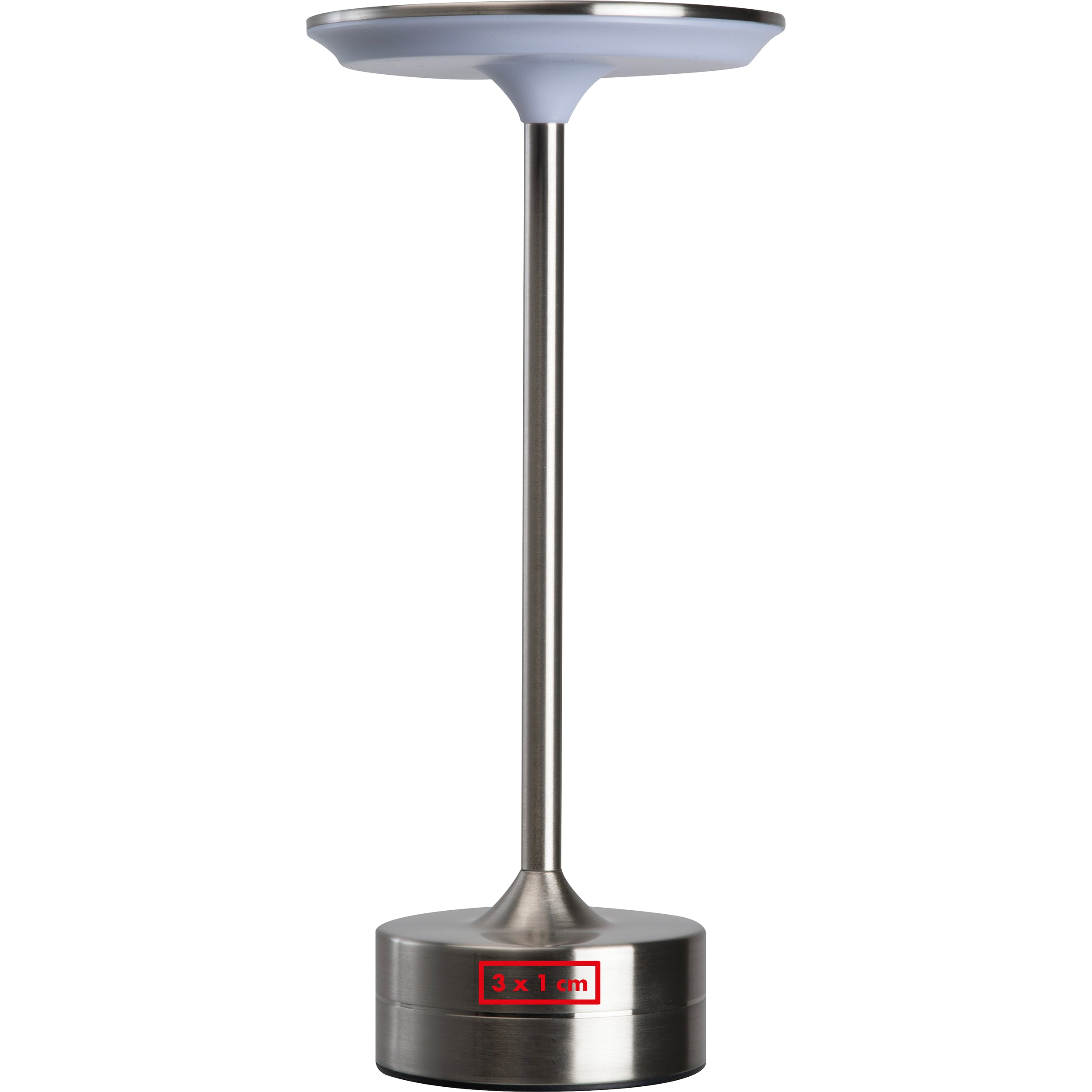 Tischlampe aus Edelstahl mit Akku SYLWAN