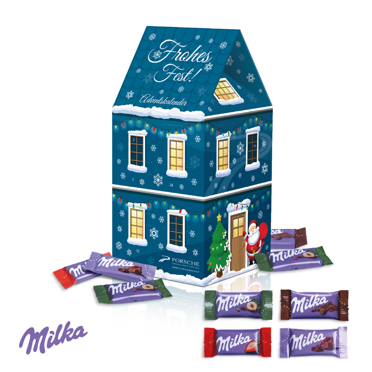 Adventskalender Haus XL mit Milka Schokolade