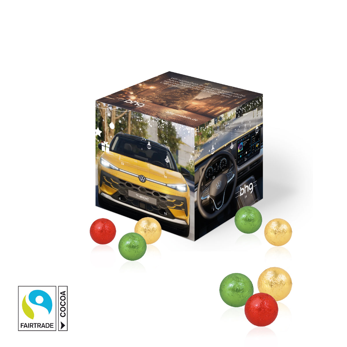 Adventskalender Cube mit Fairtrade® Schokolade