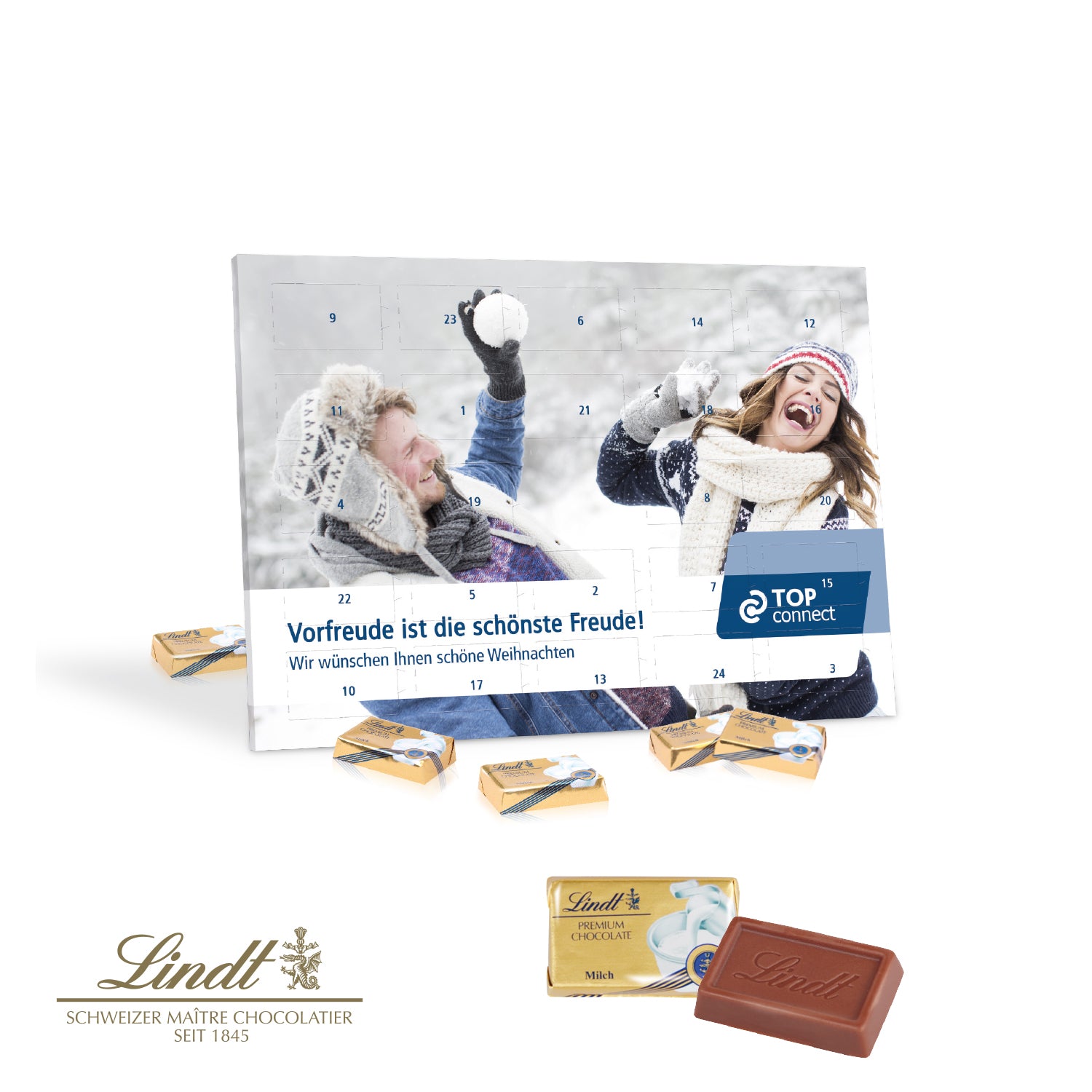 Tisch-Adventskalender Lindt Select Edition – Produktansicht
