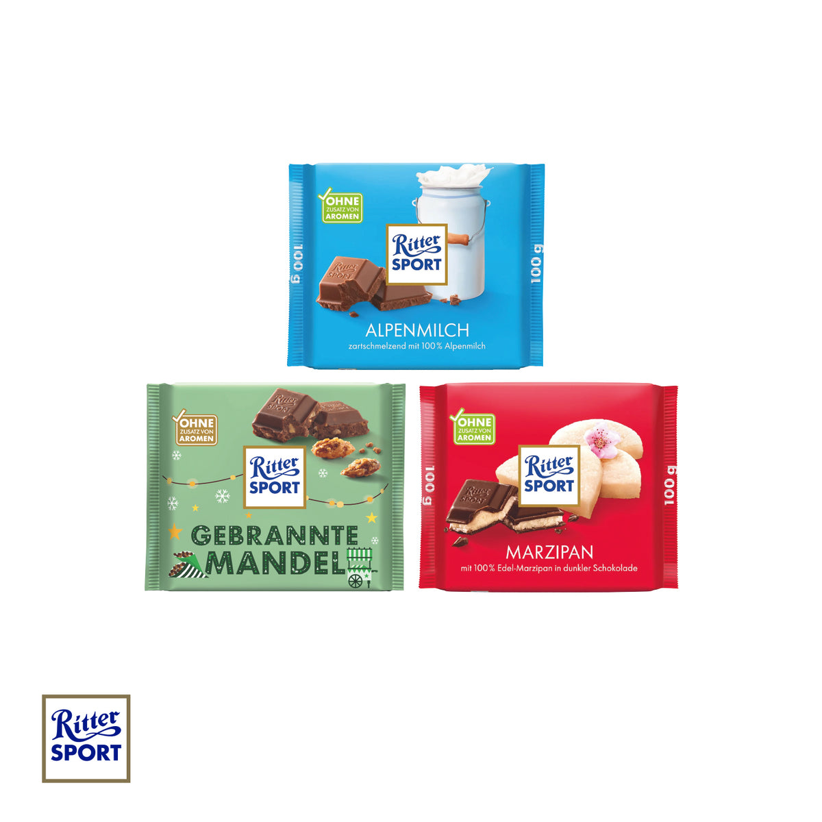 Ritter SPORT Schokolade mit Werbebanderole – Füllung
