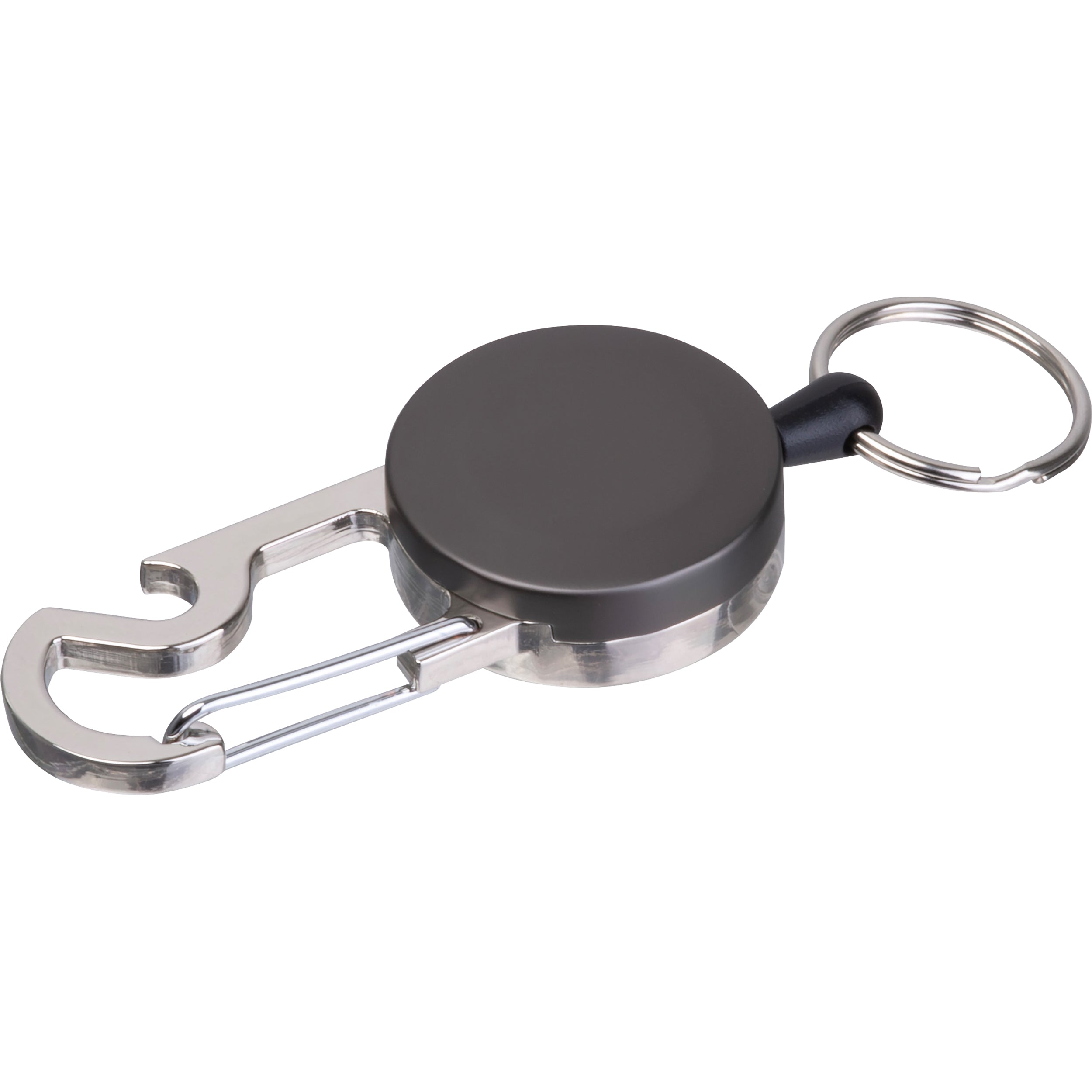 Ausziehbarer Schlüsselanhänger mit Karabiner aus Metall PEGGY