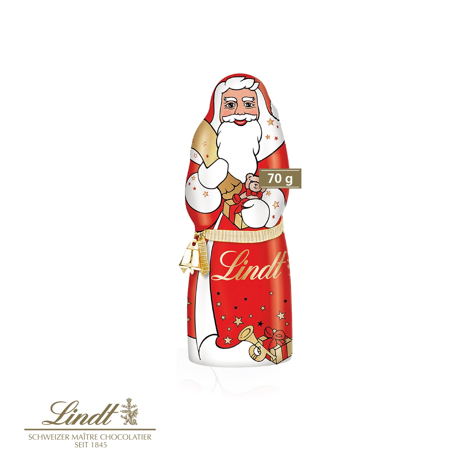 Lindt Weihnachtsmann mit Glöckchen, 70 g – Füllung