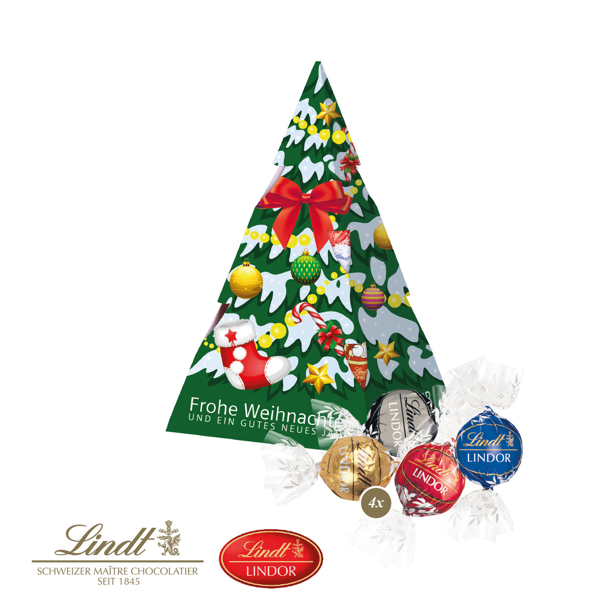 Präsent Weihnachtsbaum mit Lindor Pralinés