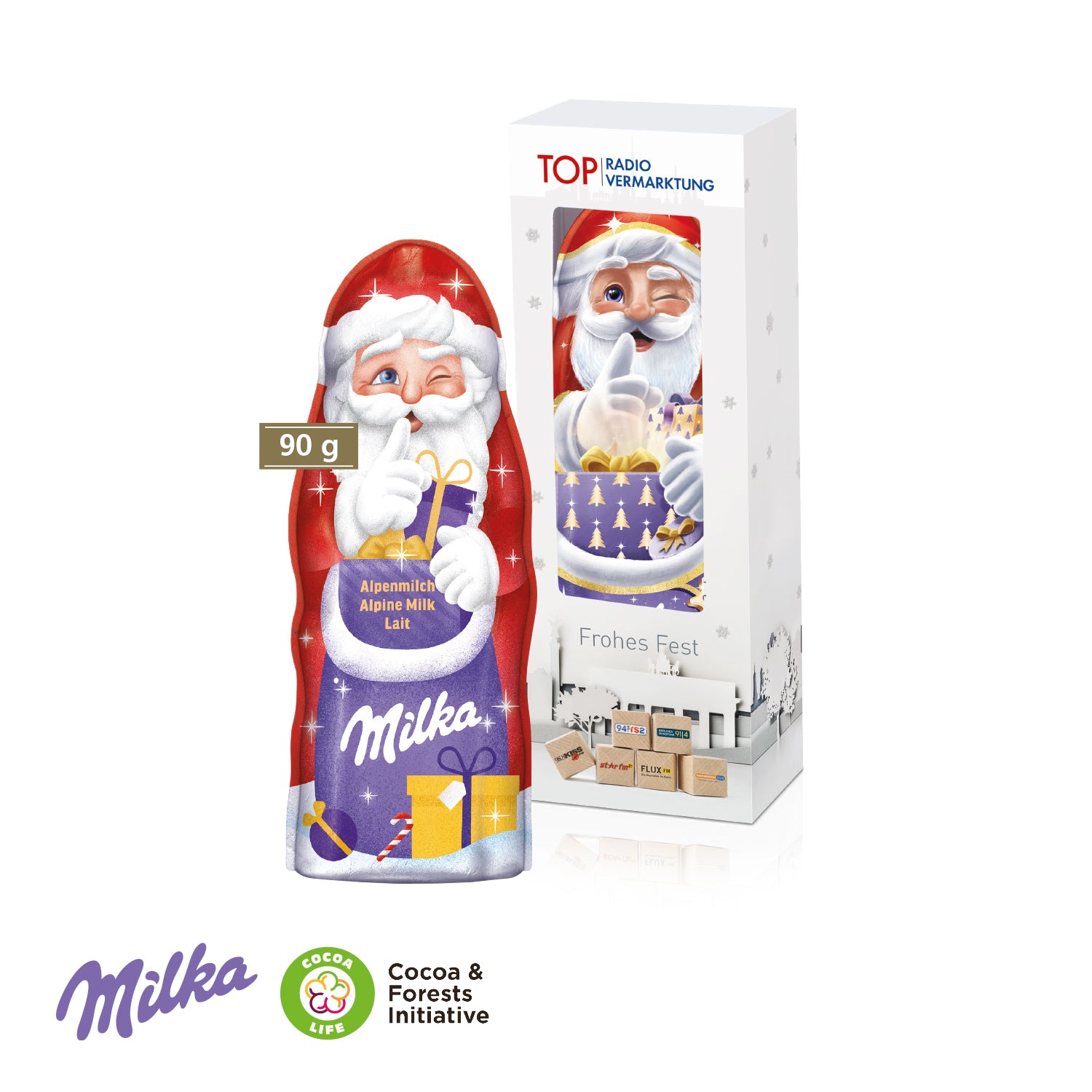 Milka Weihnachtsmann, 90 g – Produktansicht