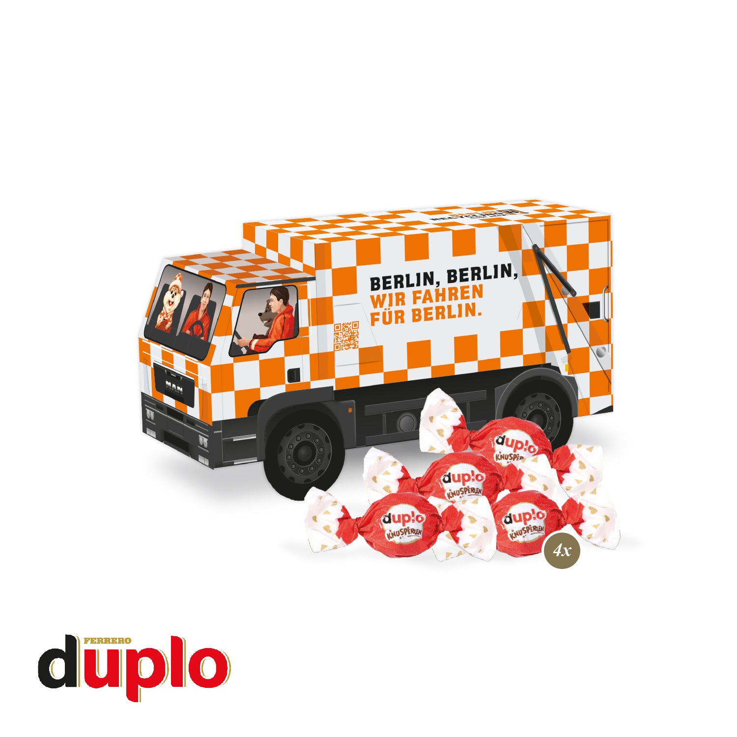 3D-Präsent LKW mit duplo Knusperlen – Produktansicht