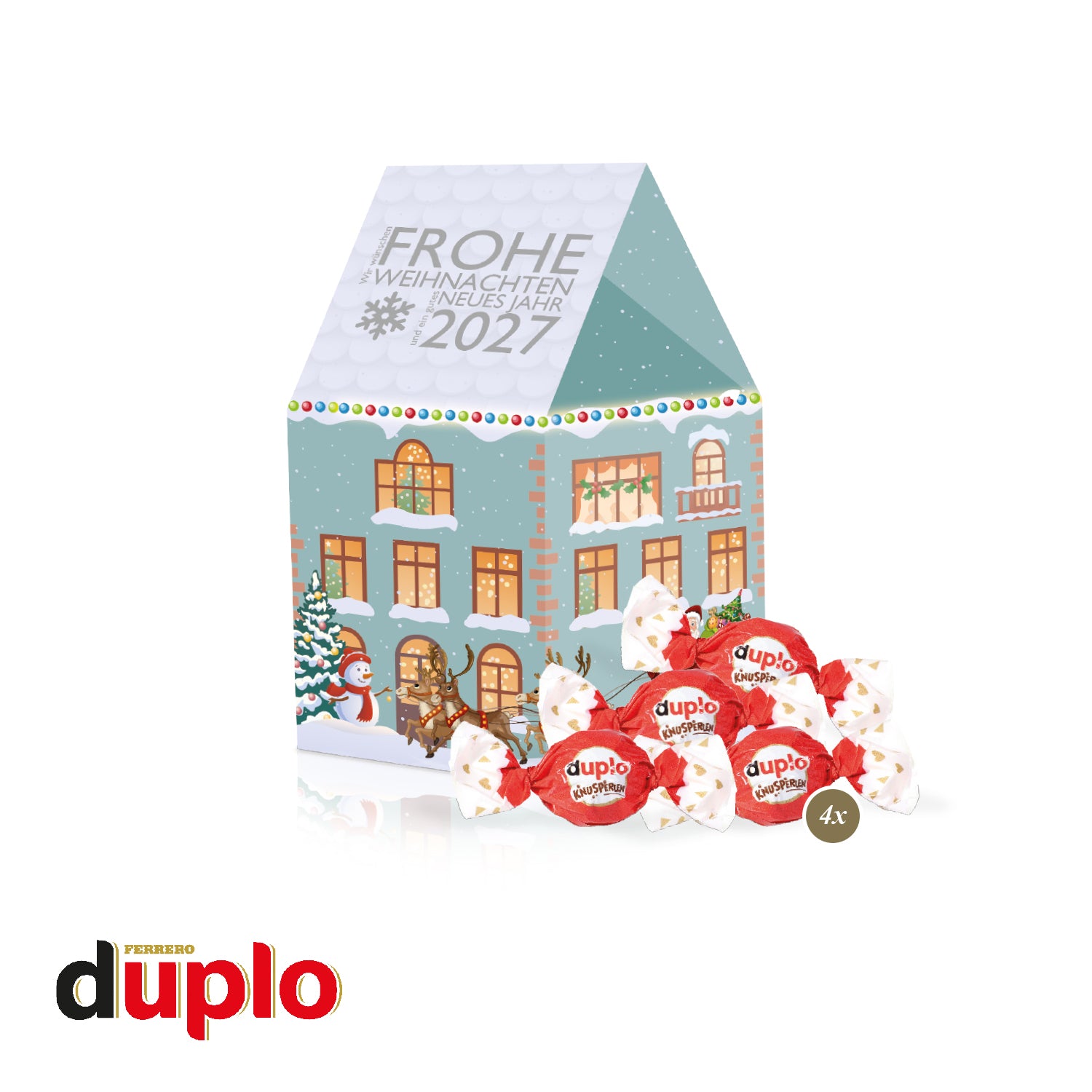 3D-Präsent Haus mit duplo Knusperlen – Produktansicht