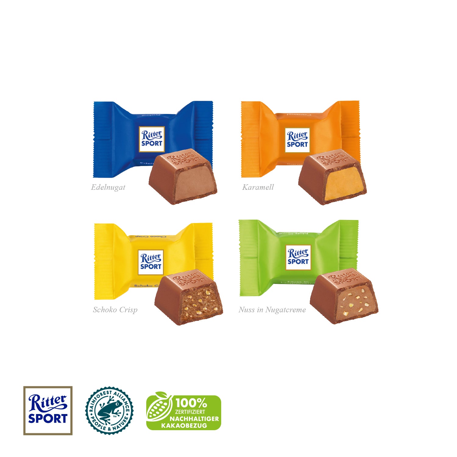 3D-Präsent Bus mit Ritter SPORT Schokowürfeln – Füllung