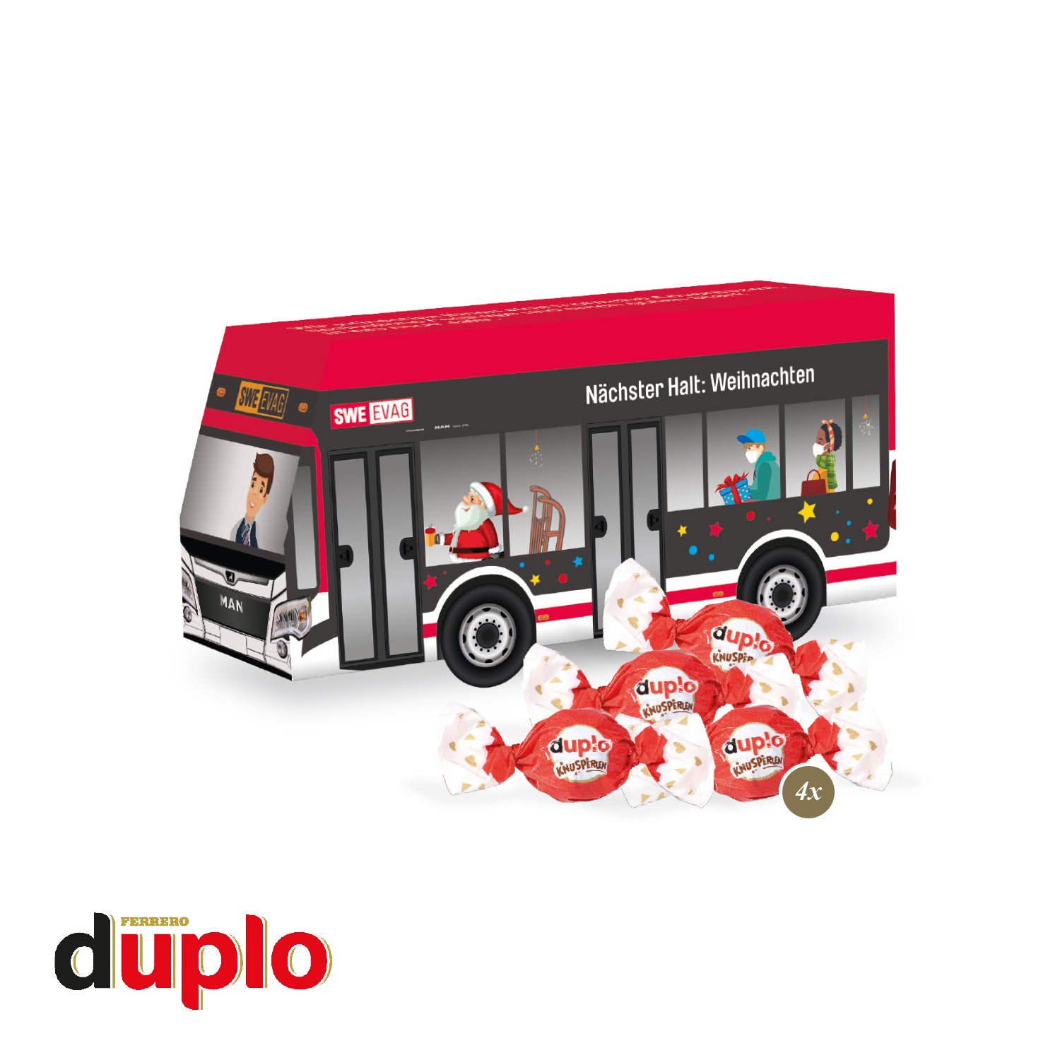 3D-Präsent Bus mit duplo Knusperlen – Produktansicht