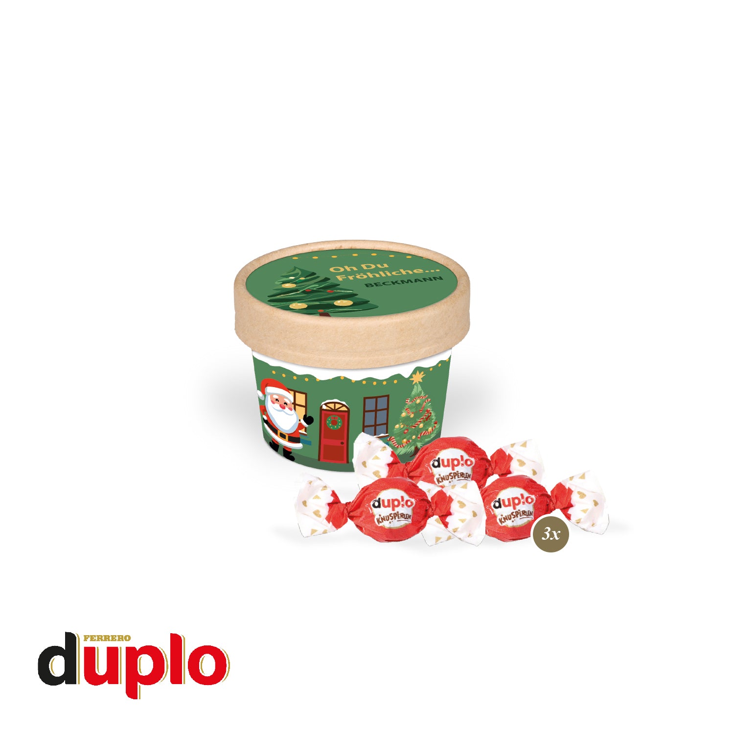 Christmas Paperbox mit duplo Knusperlen – Produktansicht