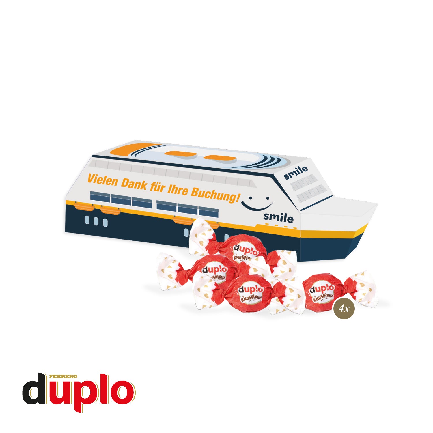 3D-Präsent Schiff mit duplo Knusperlen – Produktansicht