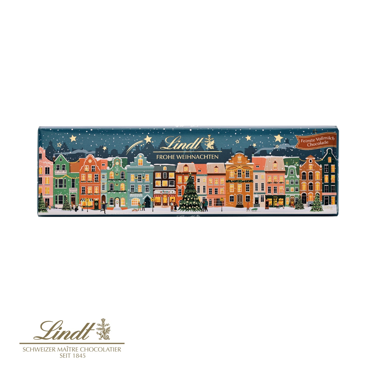 Lindt Schokoladentafel Frohe Weihnachten – 300 g – Füllung