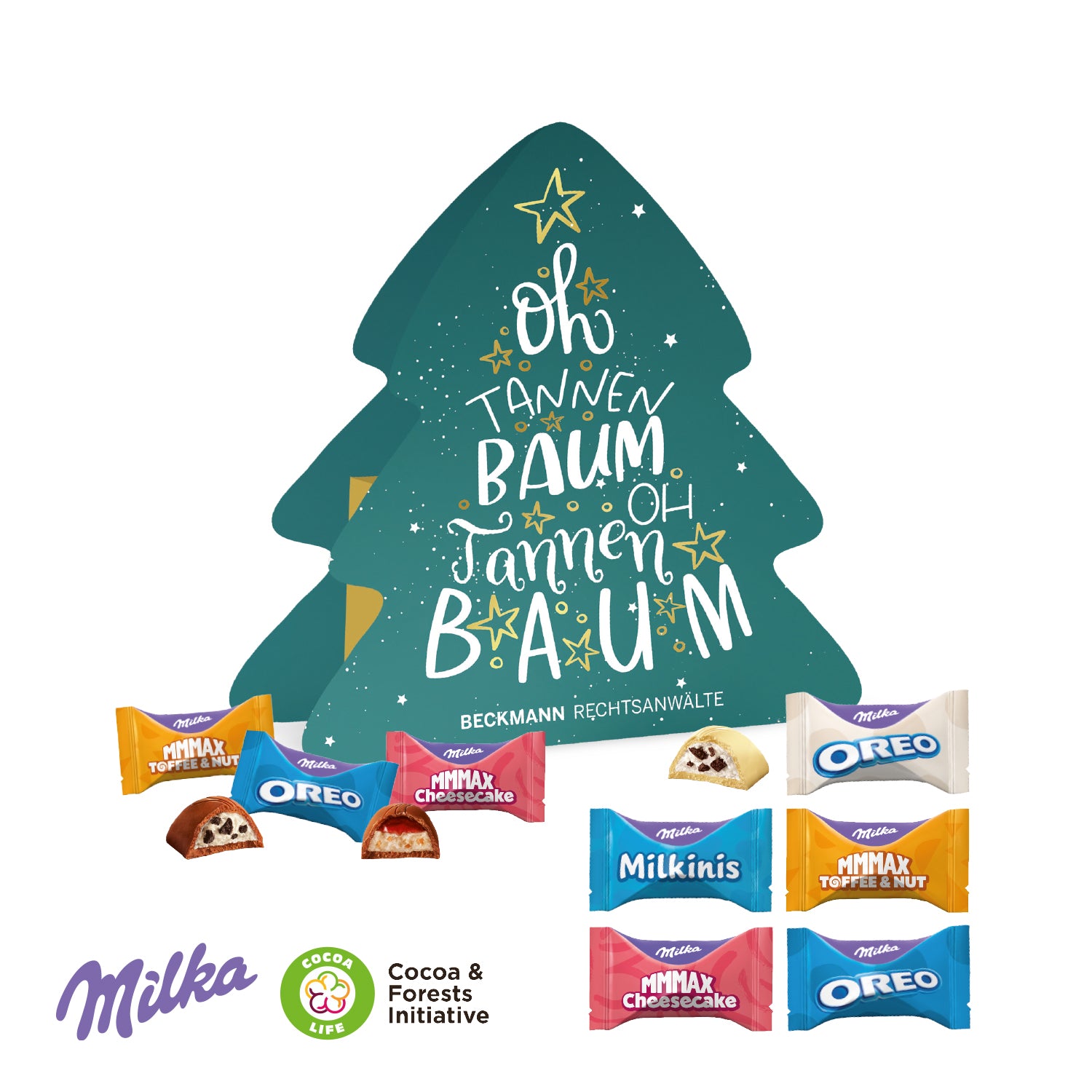 Weihnachtsbaum Milka Favourites“ – Produktansicht